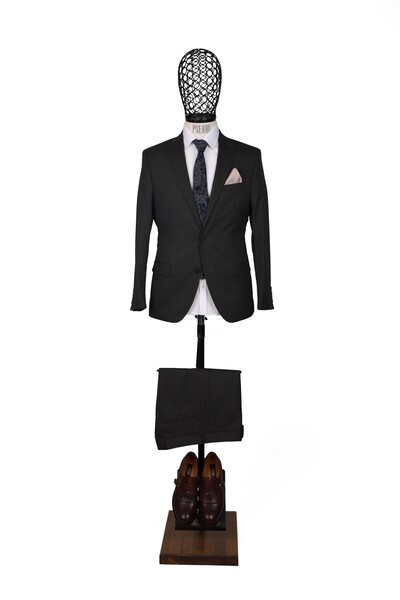 Piserro - Slim Fit Antrasit Rengi Takım Elbise