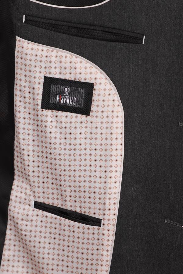 Slim Fit Antrasit Rengi Takım Elbise