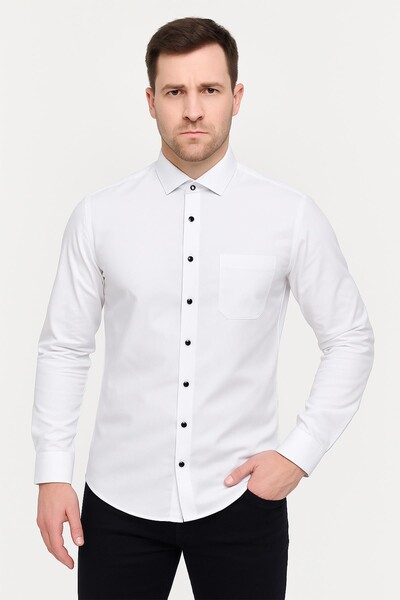 Damatlık Gömlek Slim Fit - Thumbnail