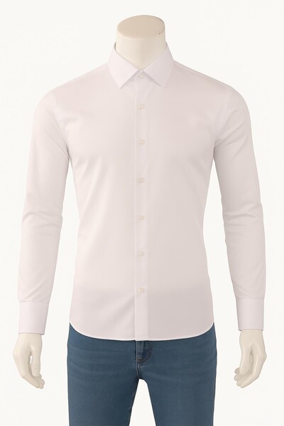 Erkek Slim Fit Damatlık Gömlek - Thumbnail
