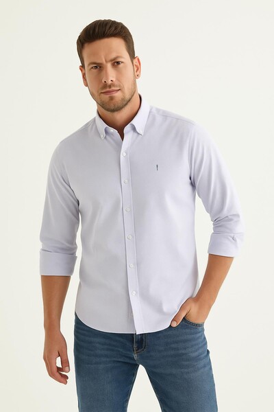 Erkek Slim Fit Gömlek - Thumbnail