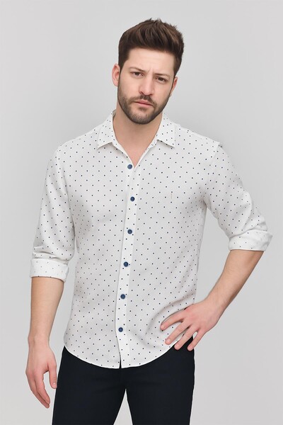 Erkek Slim Fit Gömlek - Thumbnail