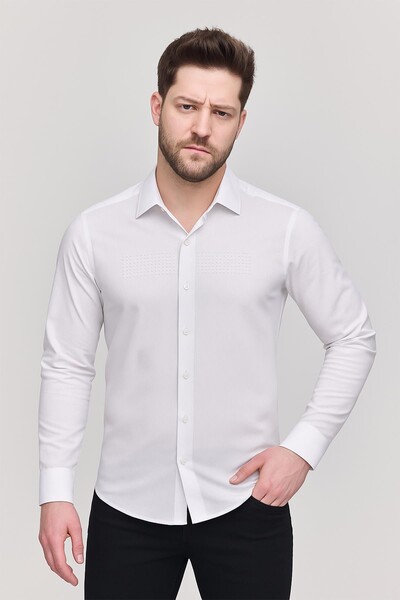Erkek Slim Fit Gömlek - Thumbnail