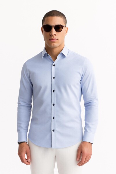 Erkek Slim Fit Gömlek - Thumbnail