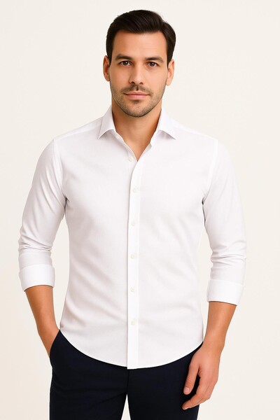 Erkek Slim Fit Gömlek - Thumbnail