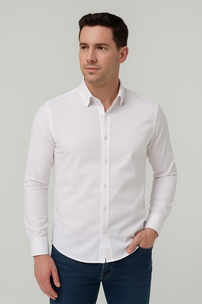 Erkek Slim Fit Gömlek - Thumbnail