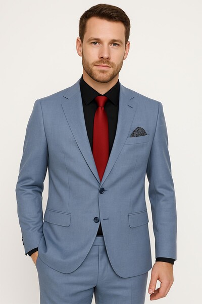 Erkek Takım Elbise Slim Fit - Thumbnail