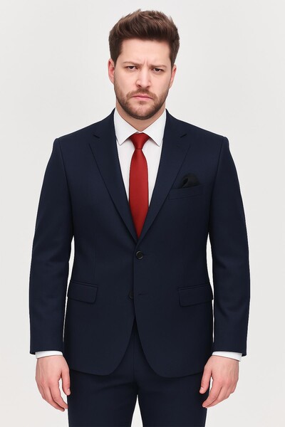 Erkek Tek Ceket Regular Fit - Thumbnail