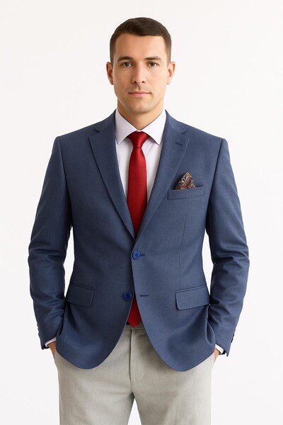 Piserro - Erkek Tek Ceket Slim Fit