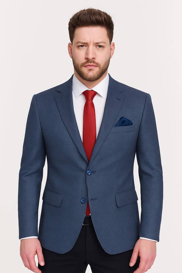 Erkek Tek Ceket Slim Fit - 1