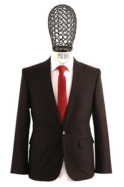 Erkek Tek Ceket Slim Fit - Thumbnail