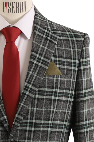 Erkek Tek Ceket Slim Fit - Thumbnail