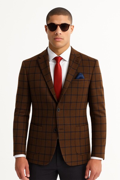 Piserro - Erkek Tek Ceket Slim Fit