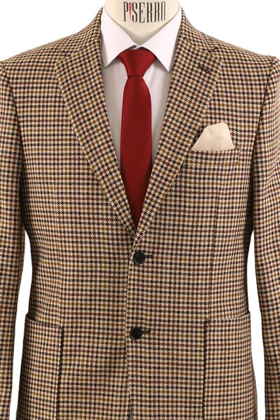 Erkek Tek Ceket Slim Fit - Thumbnail