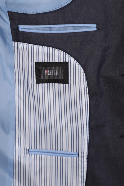 Slim Fit Pamuklu Gri Takım Elbise - Thumbnail