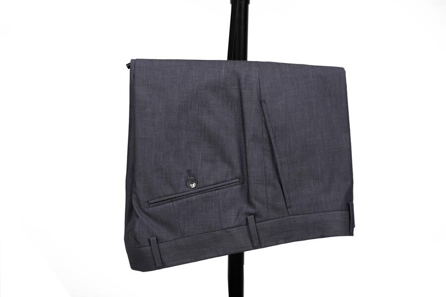 Slim Fit Pamuklu Gri Takım Elbise