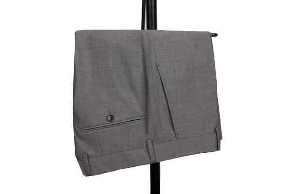 Slim Fit Yünlü Gri Takım Elbise - Thumbnail