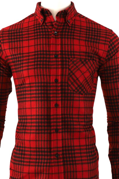 Kareli Regular fit Erkek Oduncu Gömleği - Thumbnail