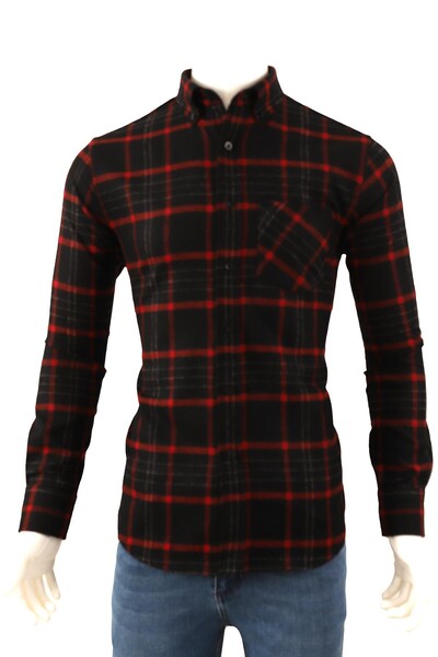 Kareli Regular fit Erkek Oduncu Gömleği - Thumbnail