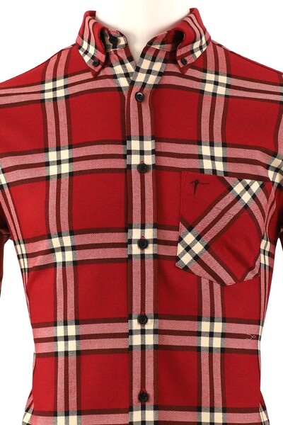 Kareli Regular fit Erkek Oduncu Gömleği - Thumbnail