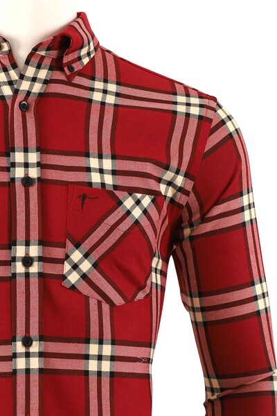 Kareli Regular fit Erkek Oduncu Gömleği - Thumbnail