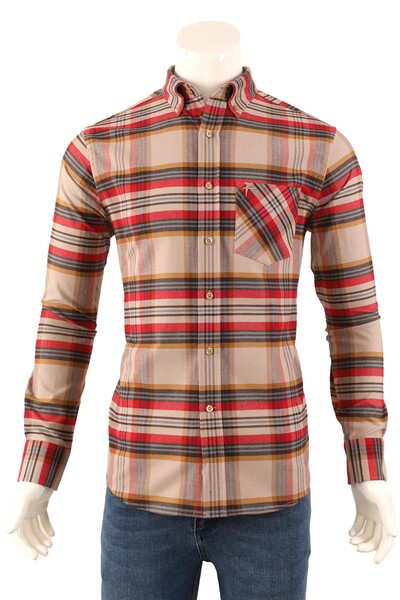 Kareli Regular fit Erkek Oduncu Gömleği - Thumbnail