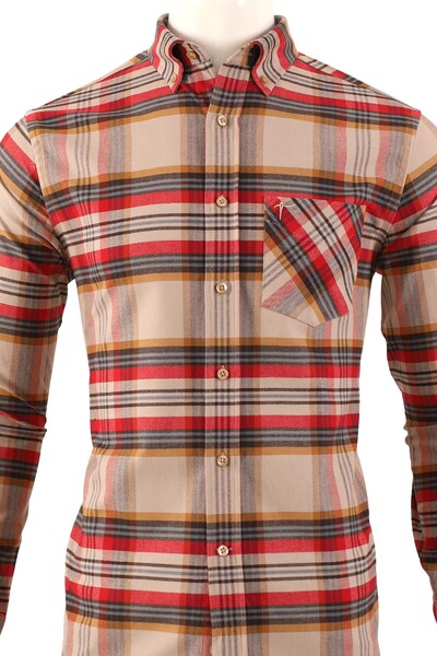 Kareli Regular fit Erkek Oduncu Gömleği - Thumbnail