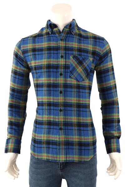 Kareli Regular fit Erkek Oduncu Gömleği - Thumbnail