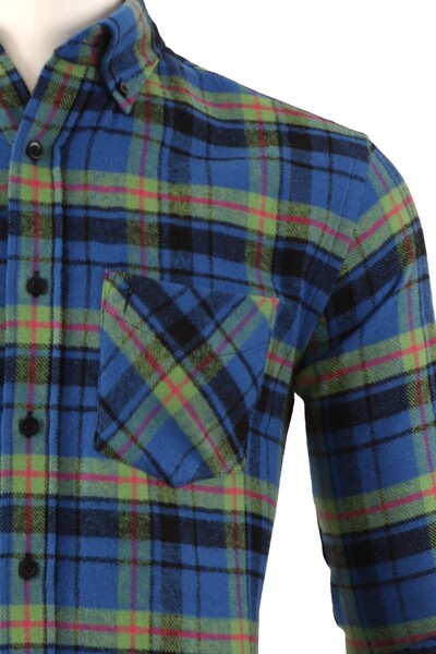 Kareli Regular fit Erkek Oduncu Gömleği - Thumbnail