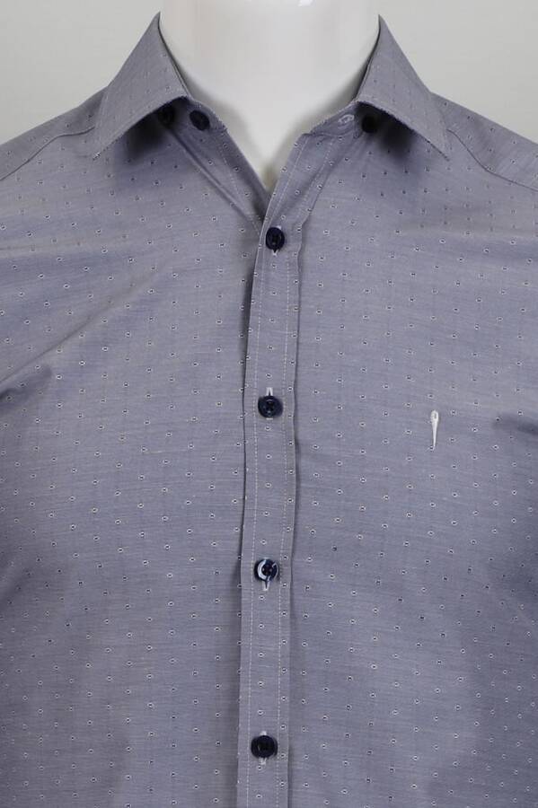 Uzun Kol Slim Fit Desenli Gömlek