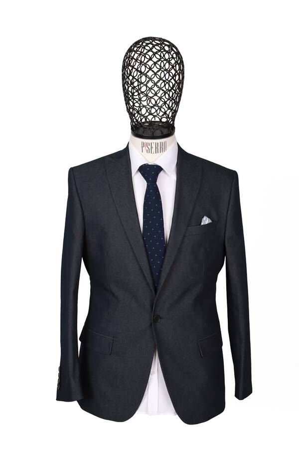 Slim Fit Lacivert Takım Elbise