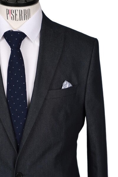 Slim Fit Lacivert Takım Elbise - Thumbnail