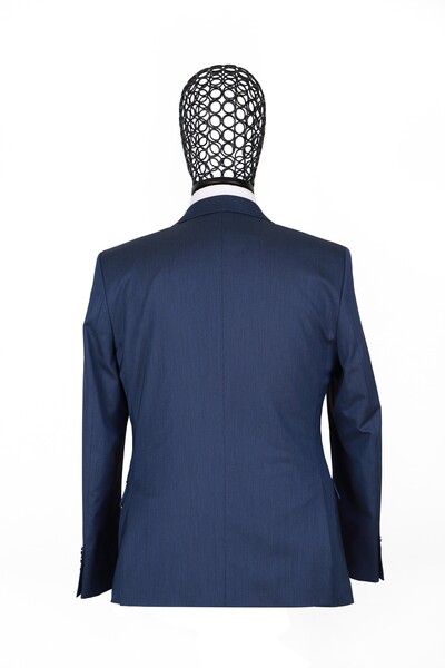 Slim Fit Parlament Mavisi Takım Elbise - Thumbnail