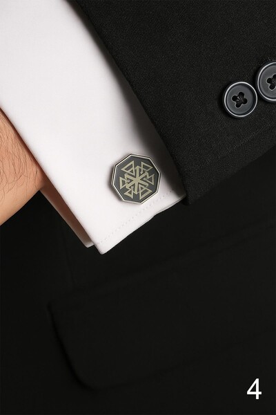 Şık ve Desenli Kol Düğmeleri - Thumbnail