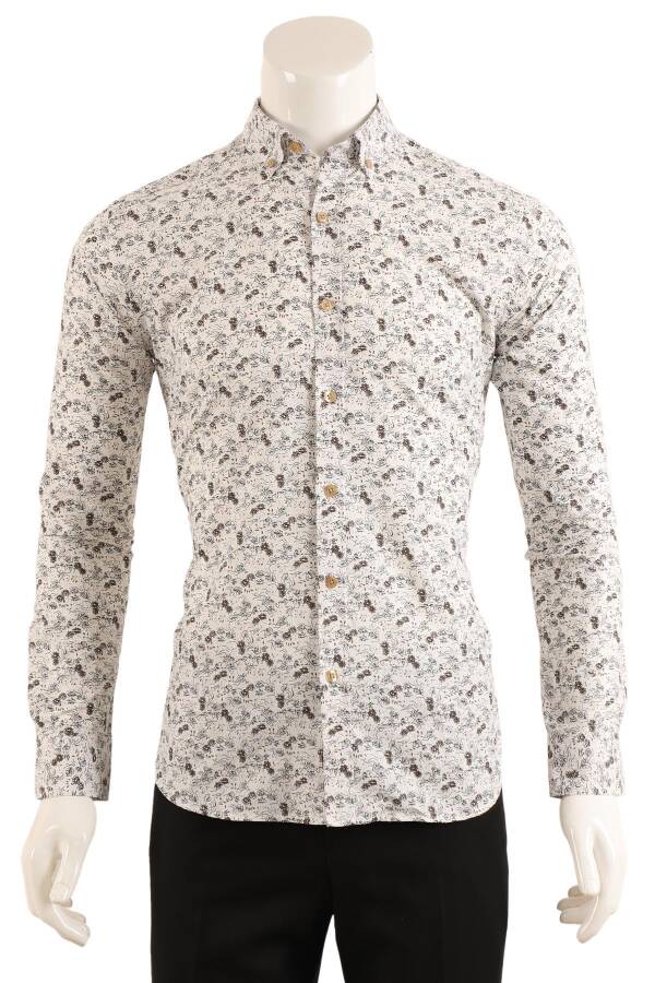 Slim Fit Erkek Gömlek - 1