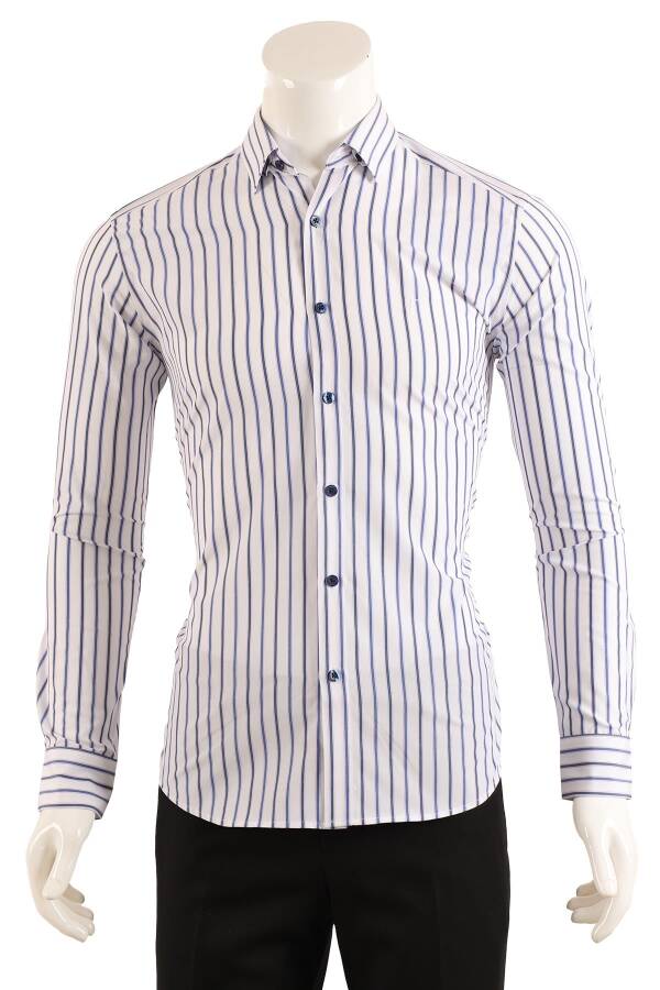 Slim Fit Erkek Gömlek - 1