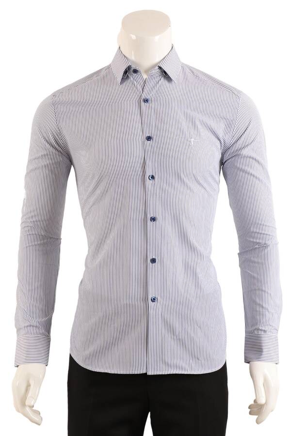 Slim Fit Erkek Gömlek - 1