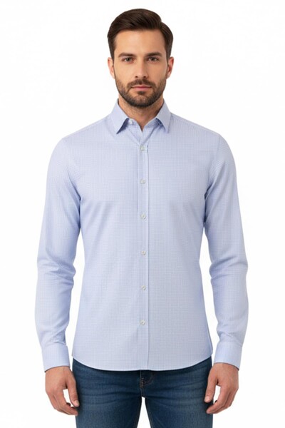 Slim Fit Erkek Gömlek - Thumbnail