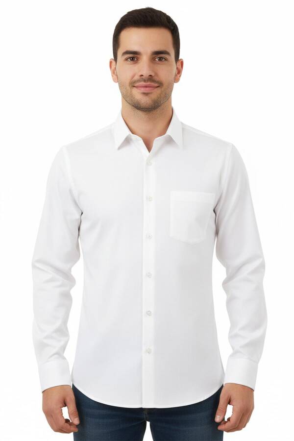 Slim Fit Erkek Gömlek - 1
