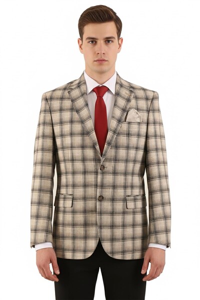 Slim Fit Erkek Tek Ceket - Thumbnail