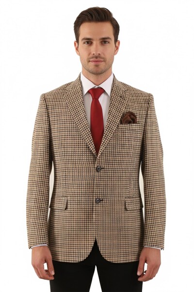 Slim Fit Erkek Tek Ceket - Thumbnail