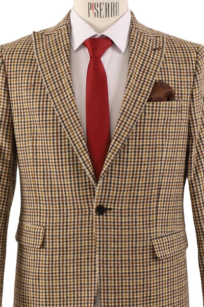 Slim Fit Erkek Tek Ceket - Thumbnail