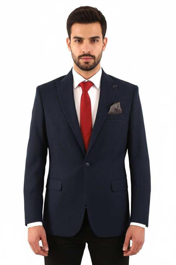 Slim Fit Erkek Tek Ceket Slim Fit Erkek Tek Ceket