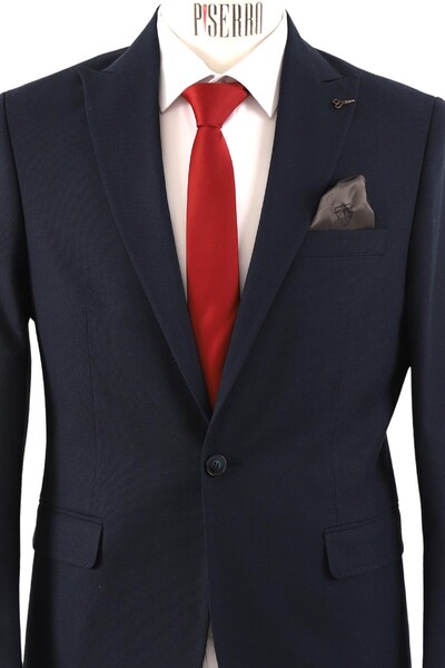 Slim Fit Erkek Tek Ceket - Thumbnail