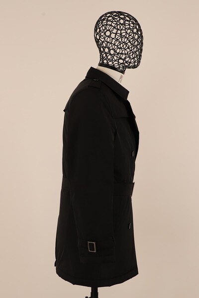 Erkek Slim Fit Trençkot - Thumbnail