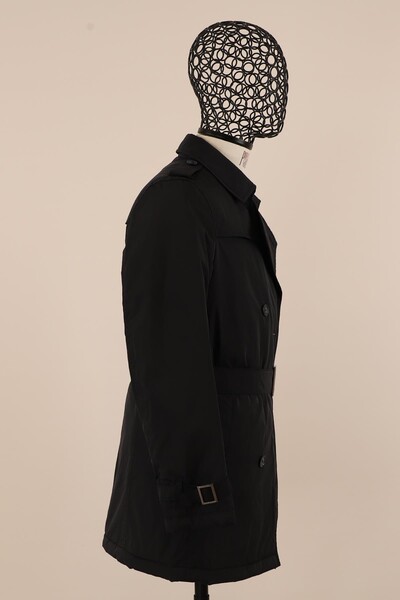 Erkek Slim Fit Trençkot - Thumbnail