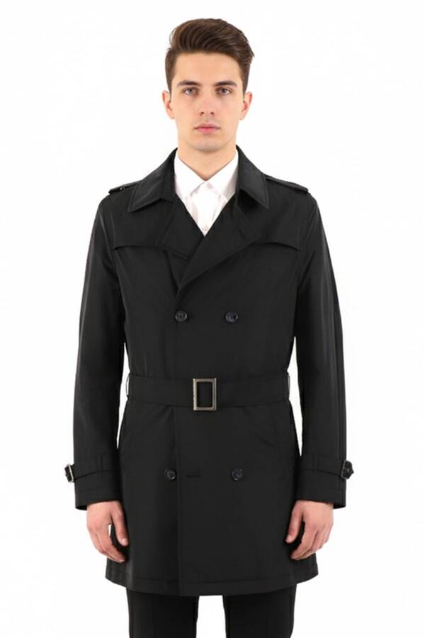 Erkek Slim Fit Trençkot