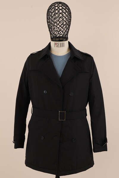 Erkek Slim Fit Trençkot - Thumbnail