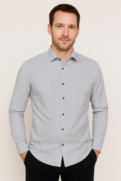Piserro - Slim Fit Uzun Kol Gömlek