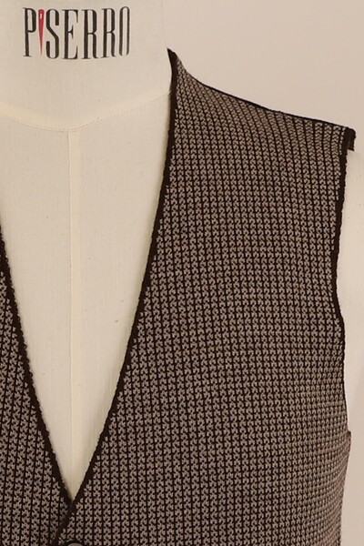 Slim Fit Yünlü Desenli Spor Triko - Thumbnail